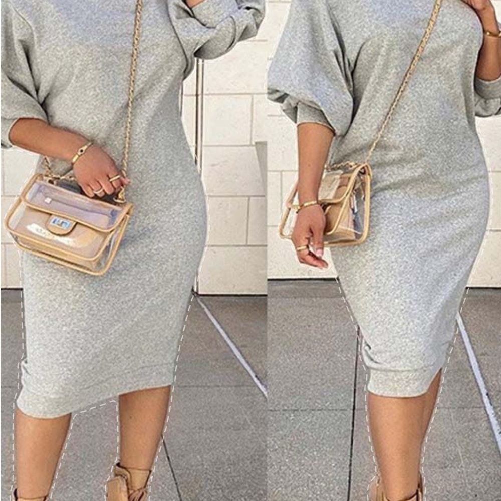 Gray Women's sweatshirt dress. Never worn.